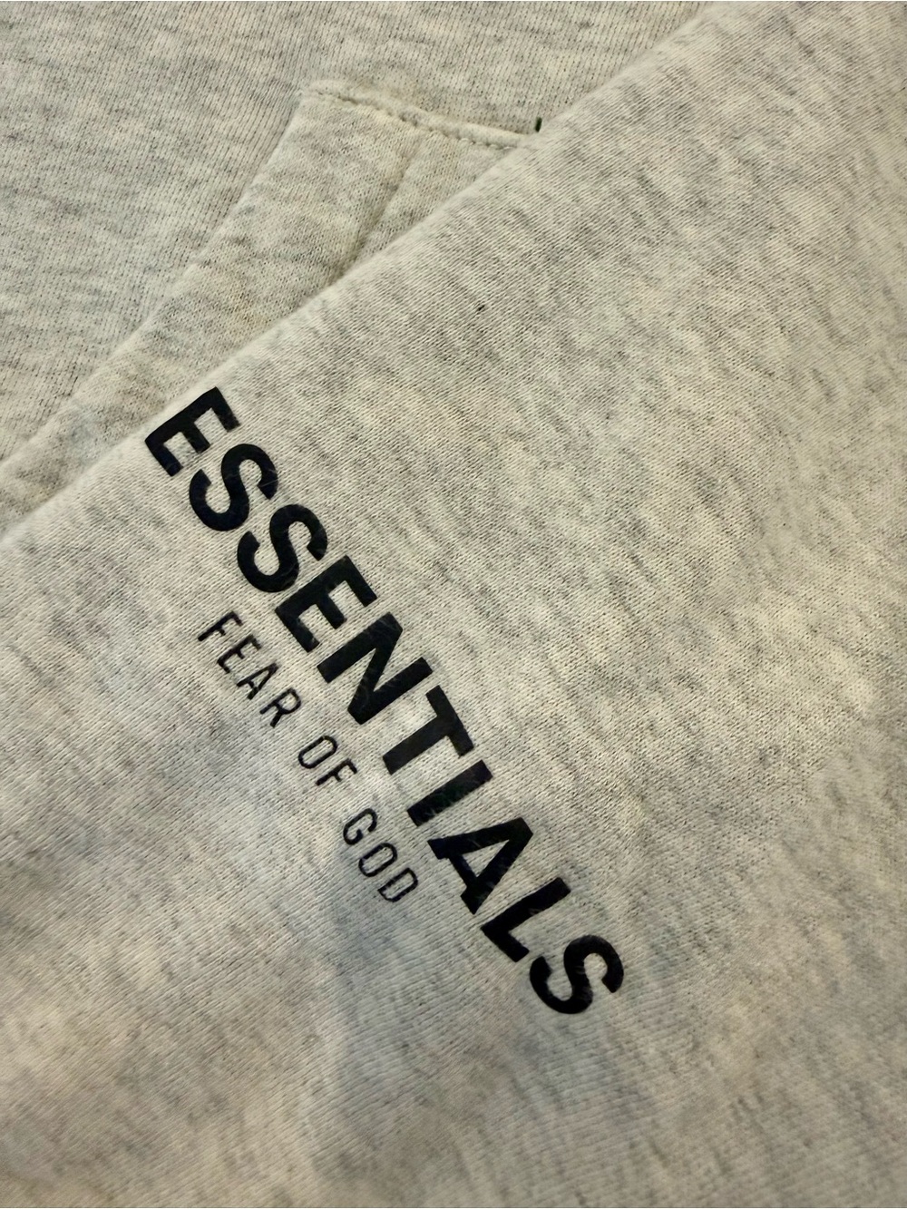 Essentials Crewneck Sweatshirt in Light Gray with Black Logo